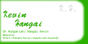 kevin hangai business card